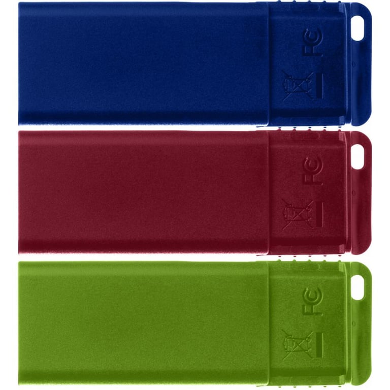 USB флеш накопичувач Verbatim 3x16GB Slider Red/Blue/Green USB 2.0 (49326) - фото 4