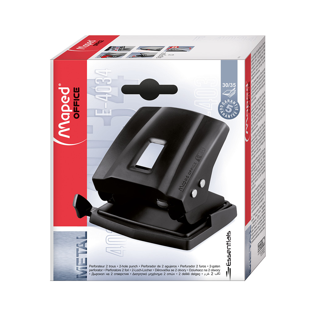 Діркопробивач Maped Essentials Metal 35 аркушів (MP.403411) - фото 3 Діркопробивач Maped Essentials Metal 35 аркушів (MP.403411) - фото 3