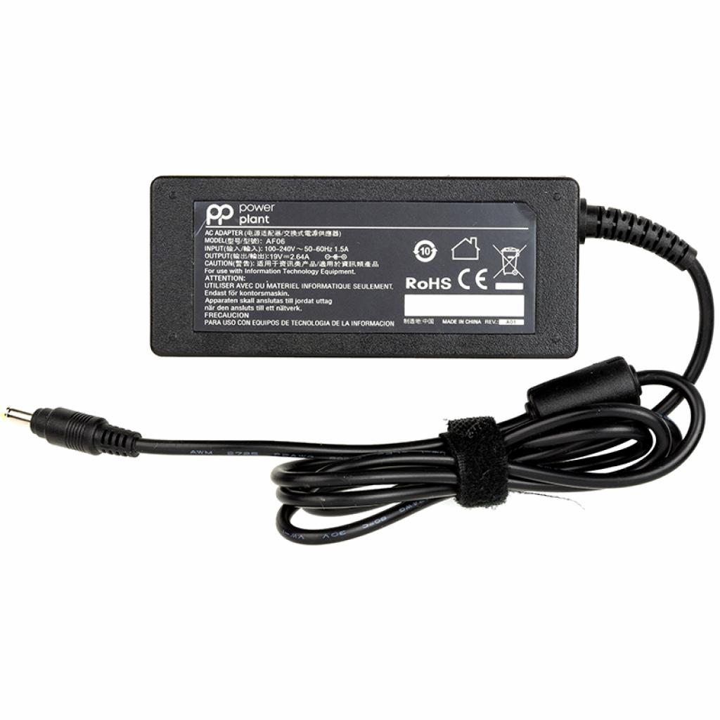 Блок живлення до ноутбуку PowerPlant ASUS 220V, 19V 50W 2.64A (4.8*1.7) (AS50F4817) - фото 1