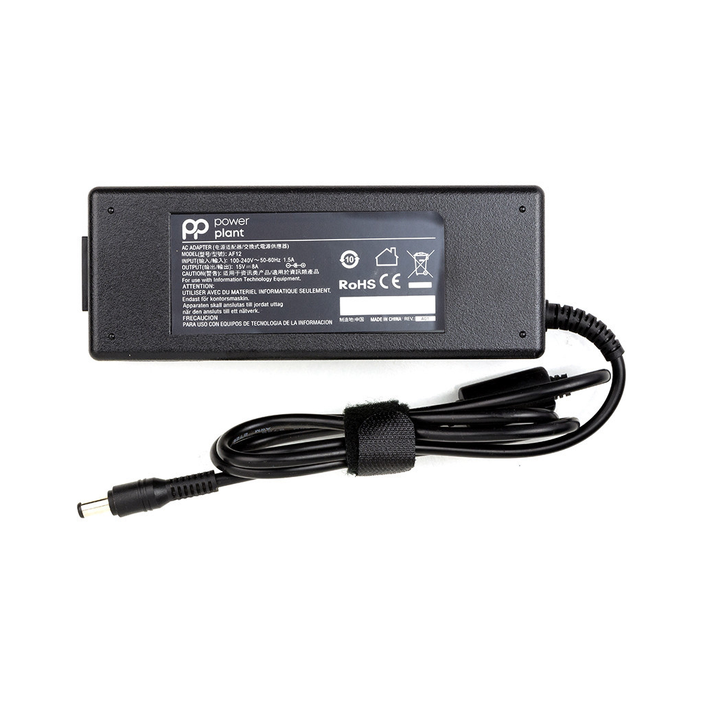 Блок живлення до ноутбуку PowerPlant TOSHIBA 220V, 15V 120W 8A (6.3*3.0) (TO120C6330) - фото 1 Блок живлення до ноутбуку PowerPlant TOSHIBA 220V, 15V 120W 8A (6.3*3.0) (TO120C6330) - фото 1