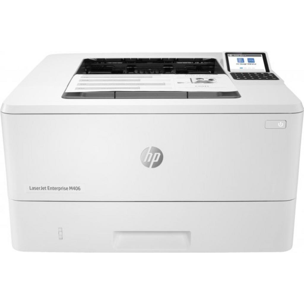 Лазерний принтер HP LaserJet Enterprise M406dn (3PZ15A) - фото 1