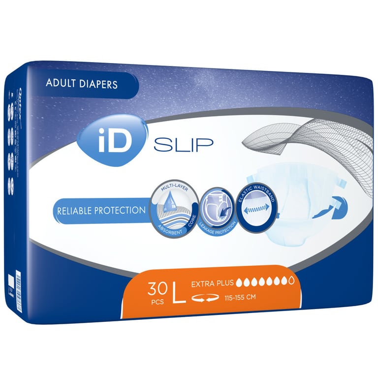 Підгузки для дорослих ID Slip Extra Plus Large талія 115-155 см. 30 шт. (5411416047667) - фото 2