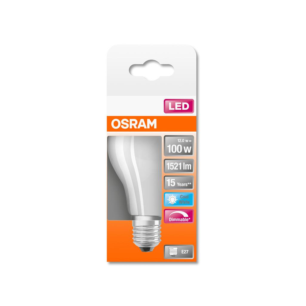 Лампочка Osram SST CLAS A 100 12 W/4000K E27 (4058075434707) - фото 4 Лампочка Osram SST CLAS A 100 12 W/4000K E27 (4058075434707) - фото 4