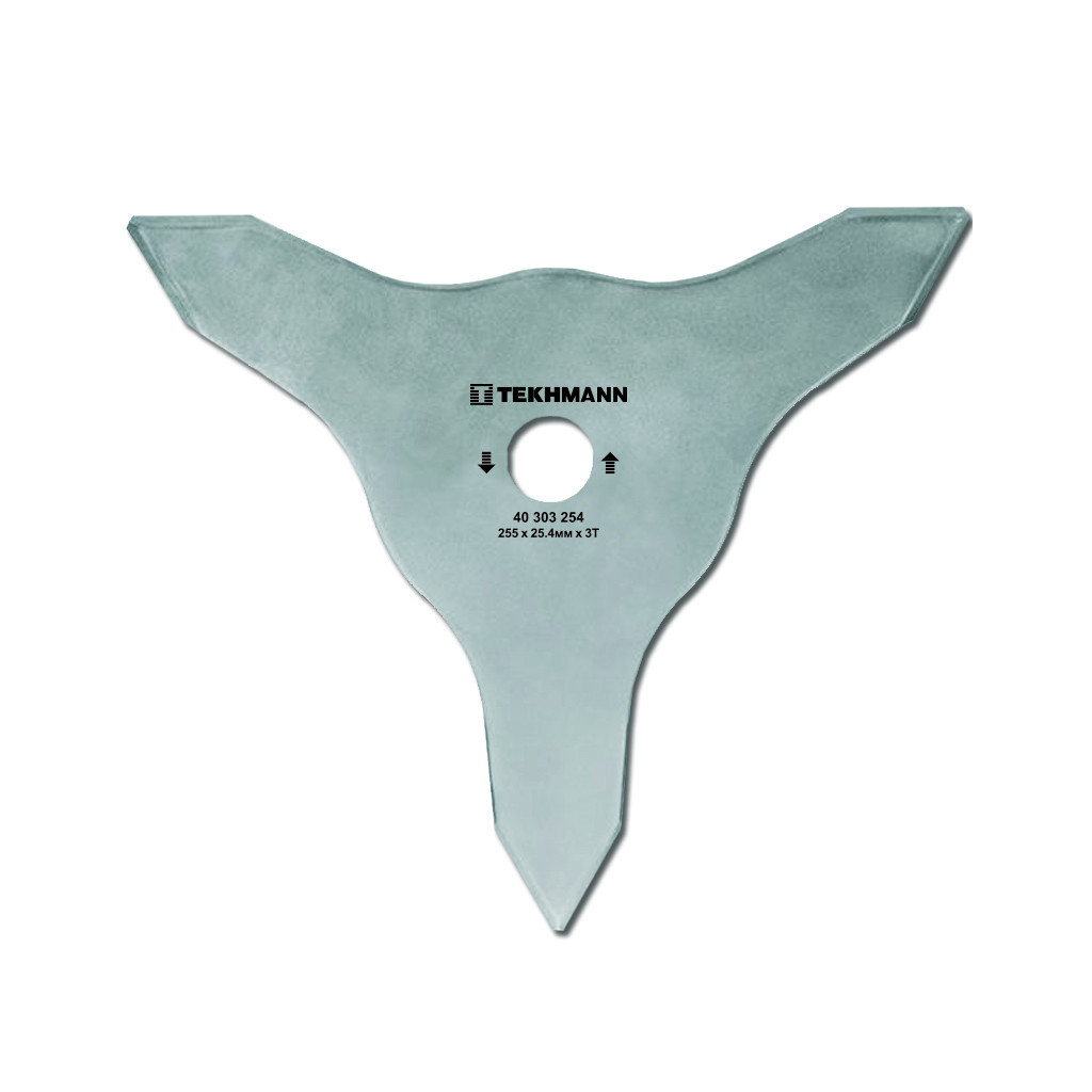 Ніж для тримера Tekhmann 255х25.4 мм 3-лопасті двосторонній (40303254) Ніж для тримера Tekhmann 255х25.4 мм 3-лопасті двосторонній (40303254)