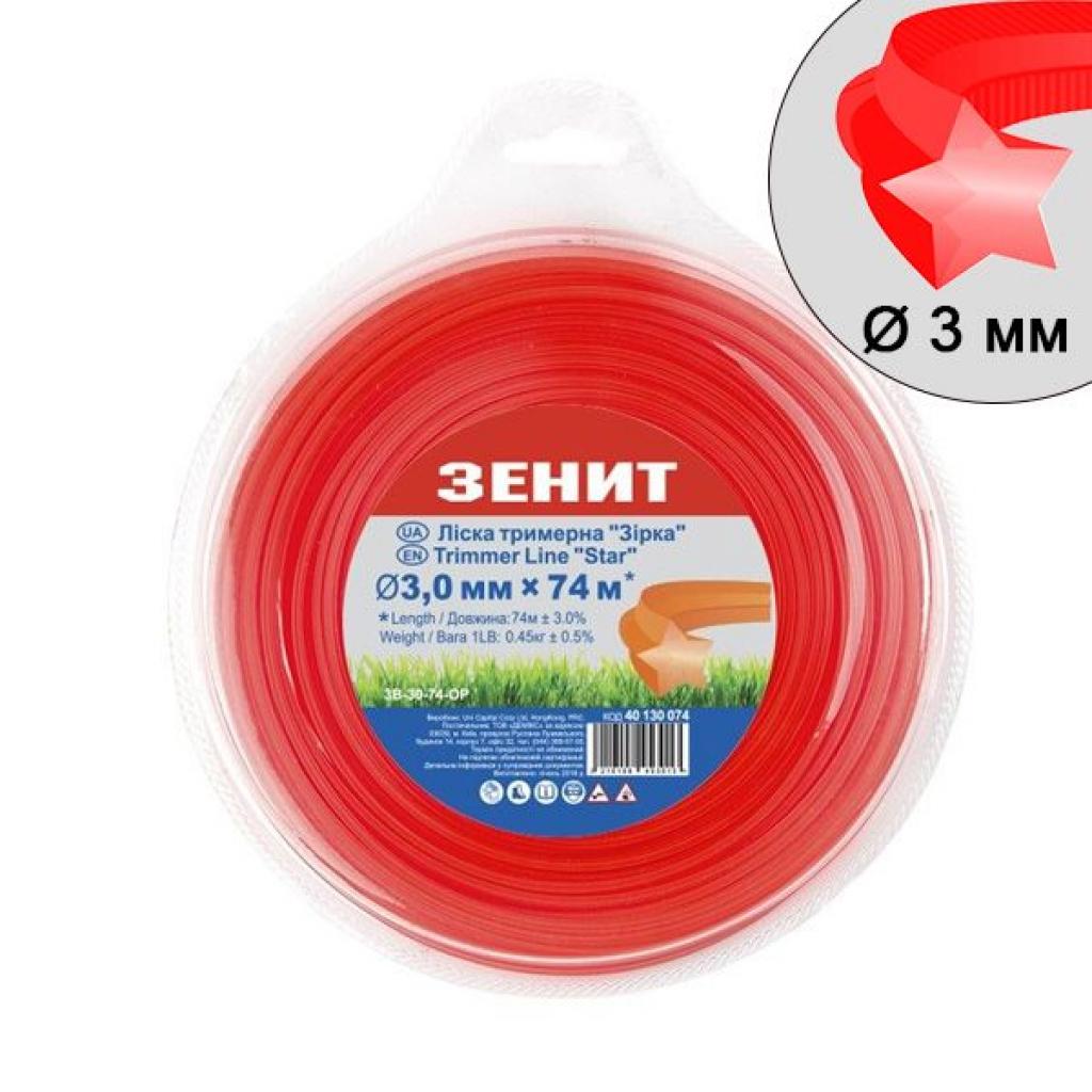 Жилка косильна Зеніт "Зірка" 3,0 мм x 74 м (3В-30-74-ОР) (40130074) - фото 1 Жилка косильна Зеніт "Зірка" 3,0 мм x 74 м (3В-30-74-ОР) (40130074) - фото 1