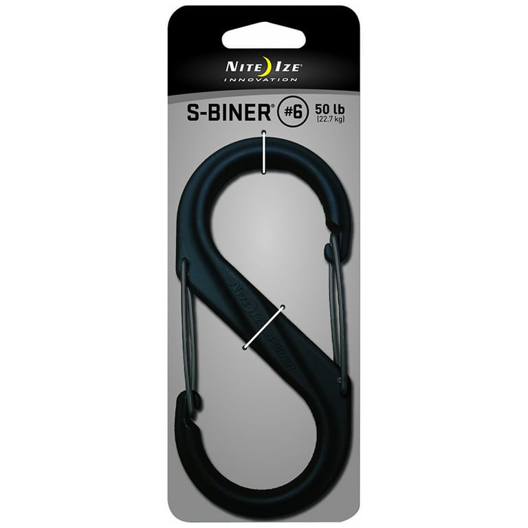 Карабін туристичний Nite ize Plastic Carb S Biner Size 6 NI676 All Black (4823082709571) - фото 2