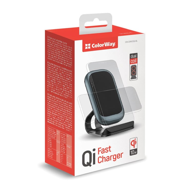 Зарядний пристрій ColorWay Wireless Stand 10W Blue (CW-CHW30Q-BL) - фото 2