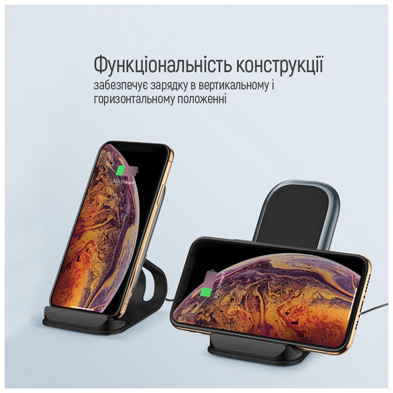 Зарядний пристрій ColorWay Wireless Stand 10W Blue (CW-CHW30Q-BL) - фото 6