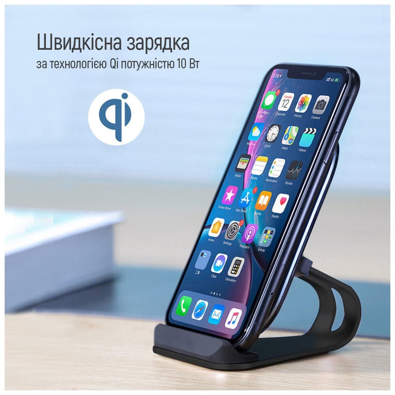 Зарядний пристрій ColorWay Wireless Stand 10W Blue (CW-CHW30Q-BL) - фото 7