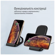 Зарядний пристрій ColorWay Wireless Stand 15W Black (CW-CHW31Q-BK) - фото 6
