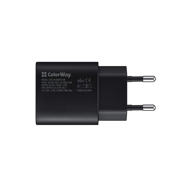 Зарядний пристрій ColorWay Power Delivery Port PPS USB Type-C (25W) black (CW-CHS033PD-BK) - фото 2