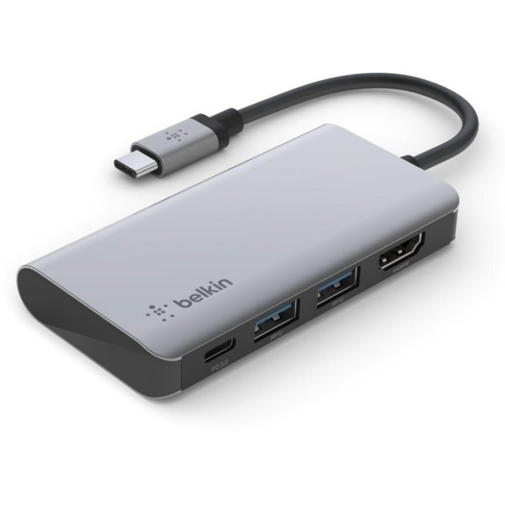 Концентратор Belkin USB-C 4in1 Multiport Dock (AVC006BTSGY) - фото 2 Концентратор Belkin USB-C 4in1 Multiport Dock (AVC006BTSGY) - фото 2
