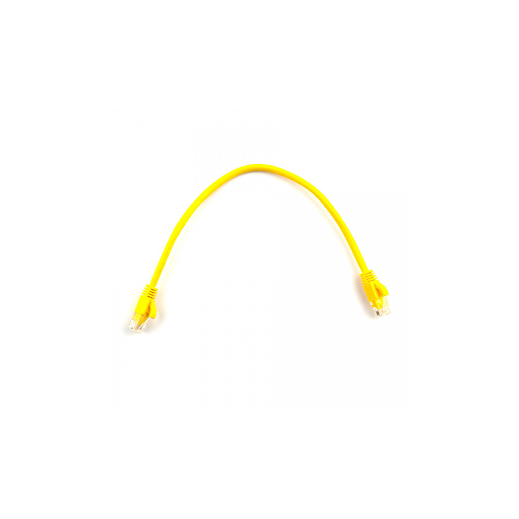 Патч-корд 0.25м, RJ-45, Cat.5e, CU, мідь, жовтий Ritar (PCR-CU/0.25Yw / 04278) - головне фото