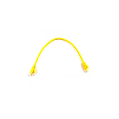 Патч-корд 0.3м, RJ-45, Cat.5e, CU, мідь, жовтий Ritar (PCR-CU/0.3Yw / 04268) - фото 1