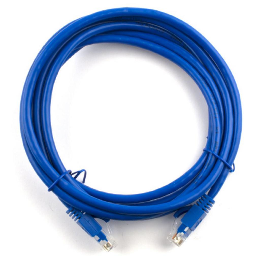 Патч-корд 10м, RJ-45, Cat.5e, CU, мідь, синій Ritar (PCR-CU/10Be / 09800) - головне фото