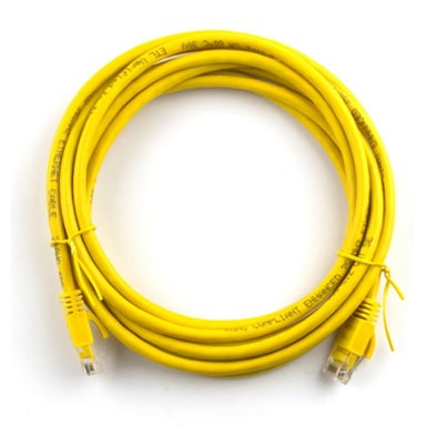 Патч-корд 20м, RJ-45, Cat.5e, CU, мідь, жовтий Ritar (PCR-CU/20Yw / 04300) - фото 1