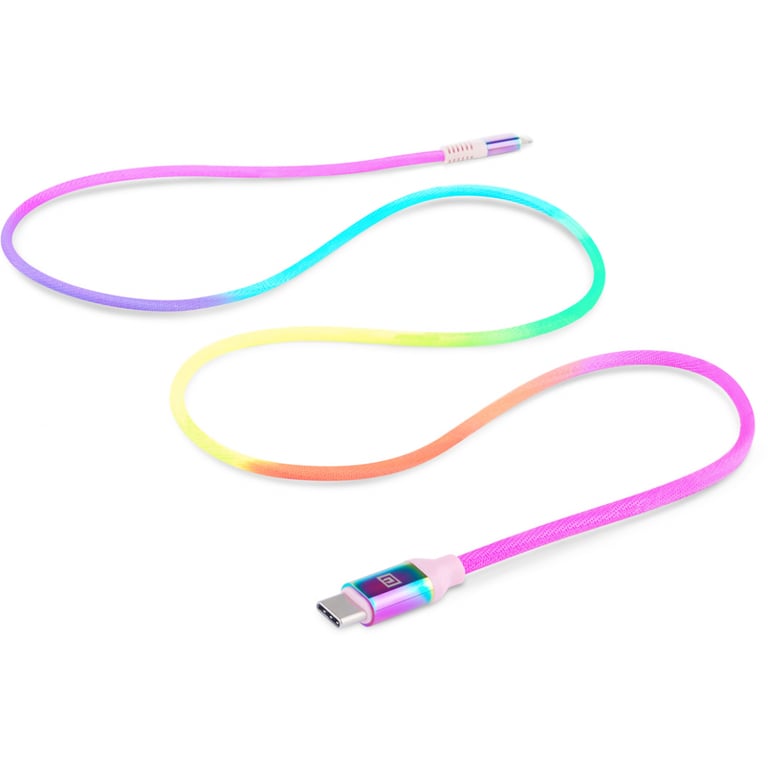 Дата кабель USB-C to Lightning 1.0m MFI Rainbow REAL-EL (EL123500054) - фото 2