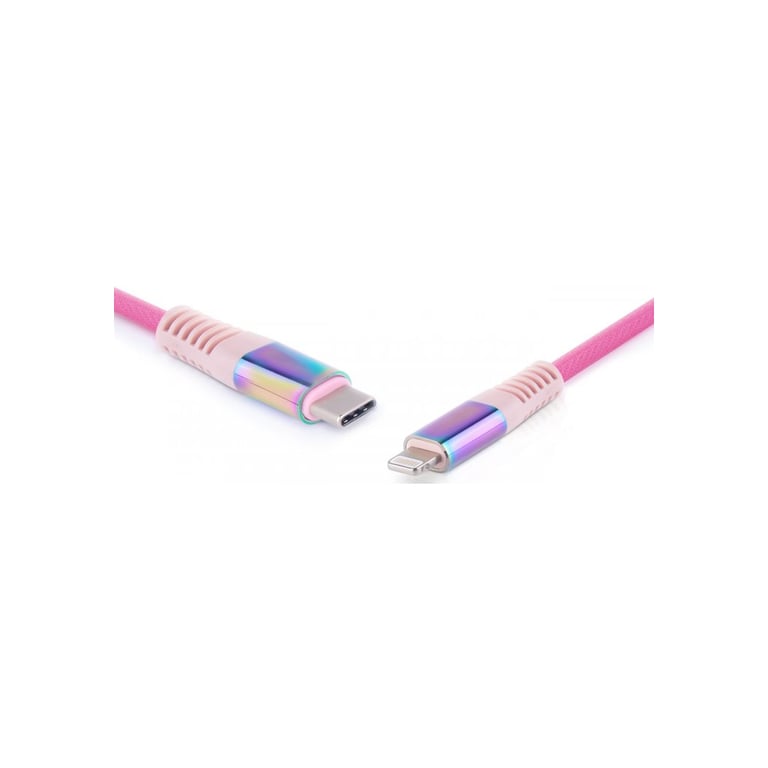 Дата кабель USB-C to Lightning 1.0m MFI Rainbow REAL-EL (EL123500054) - фото 5