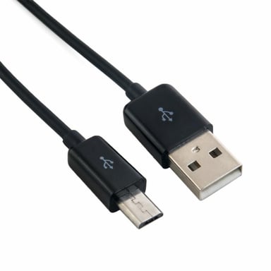 Дата кабель USB 2.0 AM to Micro 5P 2.0m Fabric Premium black REAL-EL (EL123500048) - фото 1