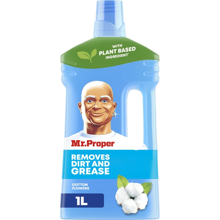 Засіб для миття підлоги Mr. Proper Квіти бавовни 1 л (4084500644847/8006540918968) - фото 1