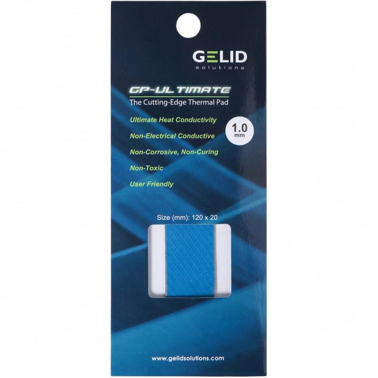 Термопрокладка Gelid Solutions 15W/mK 120x20x1.0 mm (TP-GP04-R-B) - фото 1
