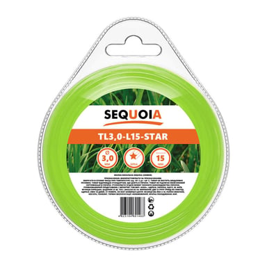 Жилка косильна SEQUOIA 3.0 мм * 15 мм, зірка (TL3.0-L15-Star) - фото 1