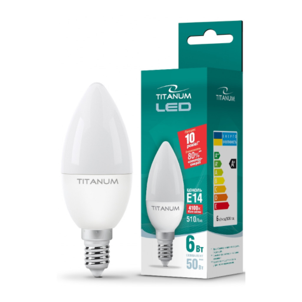 Лампочка TITANUM C37 6W E14 4100K 220V (TLС3706144) - фото 2 Лампочка TITANUM C37 6W E14 4100K 220V (TLС3706144) - фото 2
