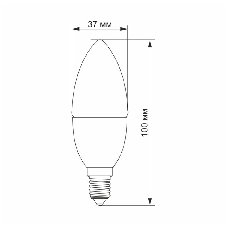 Лампочка Videx C37e 3.5W E14 3000K 220V (VL-C37e-35143) - фото 3
