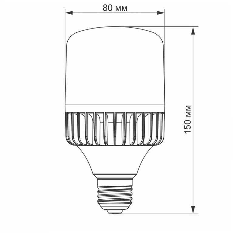 Лампочка Videx A80 30W E27 5000K 220V (VL-A80-30275) - фото 3