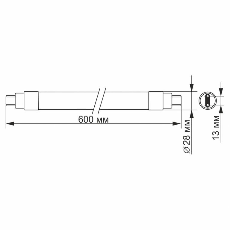 Лампочка Videx T8b 9W 0.6M 4100K 220V (VL-T8b-09064) - фото 3