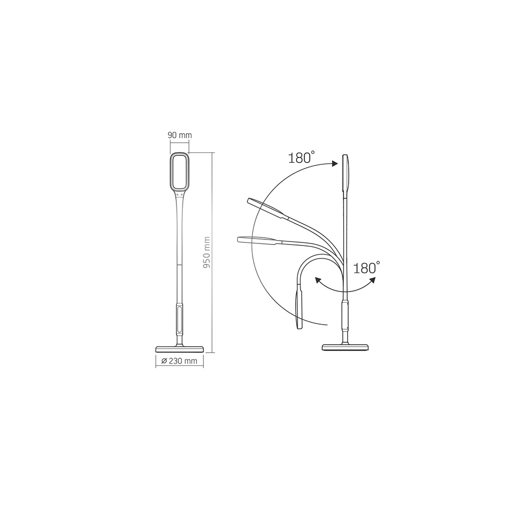 Торшер Videx LED торшер підлоговий білий14W 3000-5500K 220V (VL-TF07W) - фото 7 Торшер Videx LED торшер підлоговий білий14W 3000-5500K 220V (VL-TF07W) - фото 7