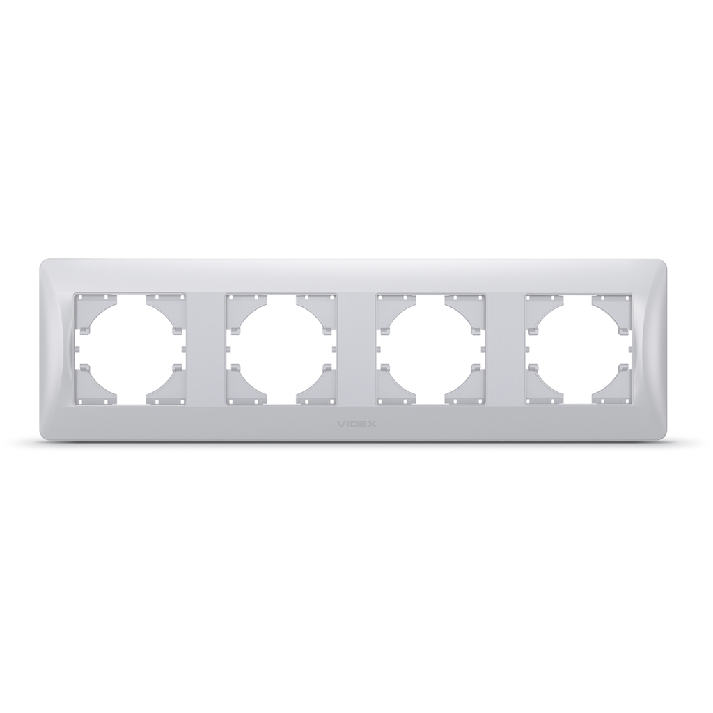 Рамка Videx BINERA срібний шовк 4 поста (VF-BNFR4H-SS) Рамка Videx BINERA срібний шовк 4 поста (VF-BNFR4H-SS)