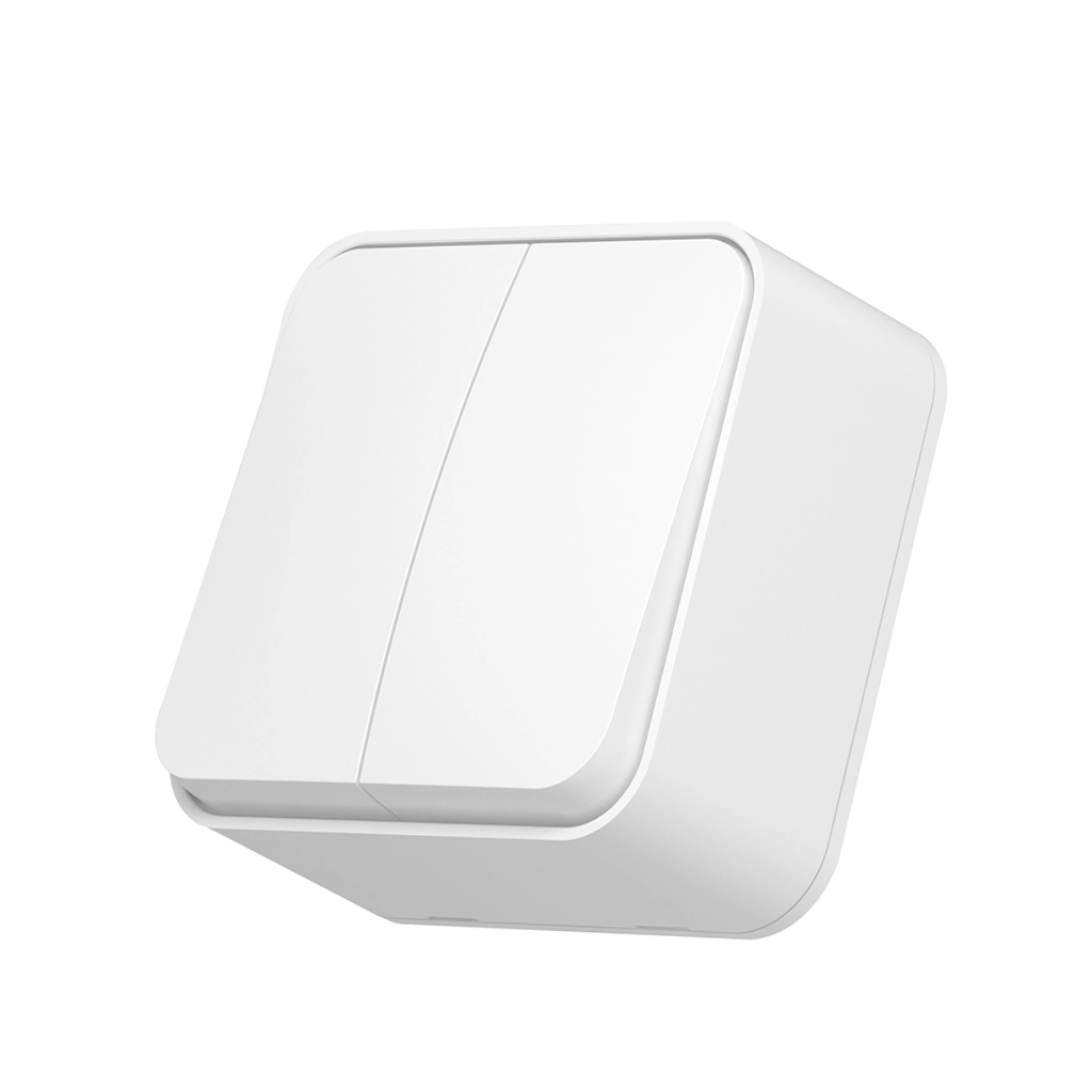 Вимикач Videx BINERA IP20 зовнішній 2кл білий (VF-BNS12-W)