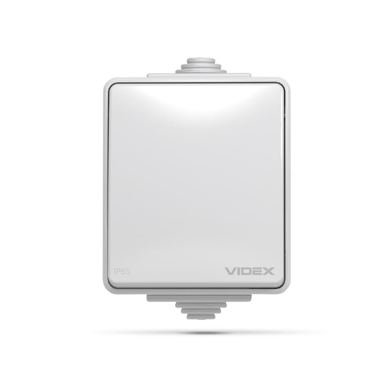 Вимикач Videx BINERA IP65 зовнішній 1кл сірий (VF-BNW11-36125) - фото 2