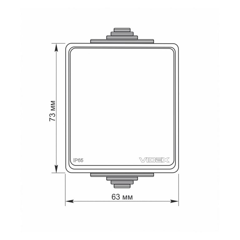Вимикач Videx BINERA IP65 зовнішній 1кл сірий (VF-BNW11-36125) - фото 4
