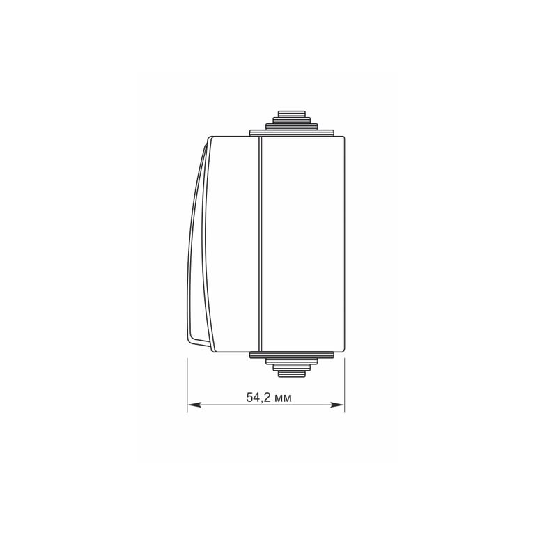 Вимикач Videx BINERA IP65 зовнішній 2кл сірий (VF-BNW12-G) - фото 5