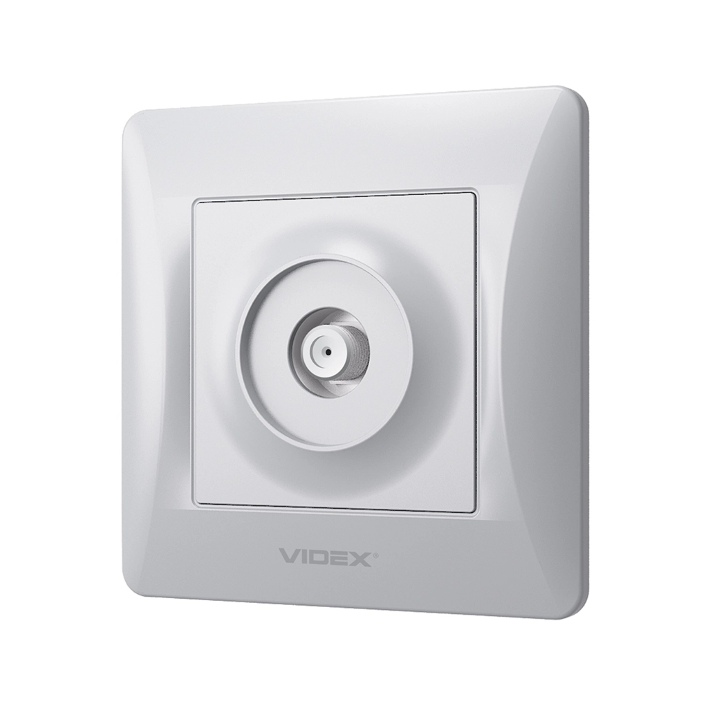 ТВ розетка Videx BINERA SAT одинарна супутникова срібні (VF-BNSK1SATE-SS) - фото 1