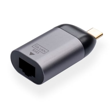 Перехідник Type-C Male to RJ45 Lan 1 Gbps compact Vinga (VCPATCLGBC) - фото 1
