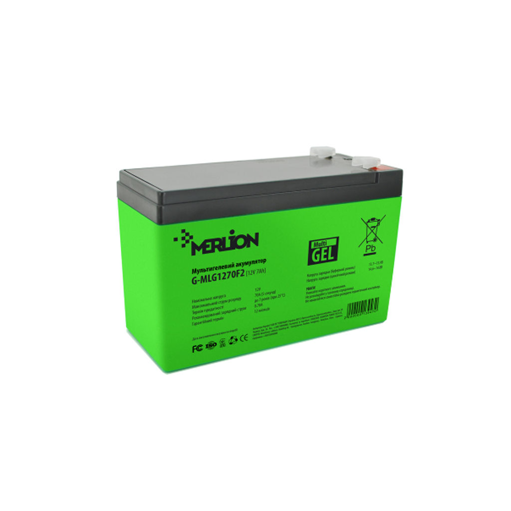 Батарея до ДБЖ Merlion 12V - 7.0 Ah (G-MLG1270F2) - фото 1