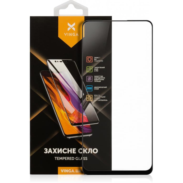 Скло захисне Vinga Xiaomi Redmi Note 9 (VGXRN9) - фото 1