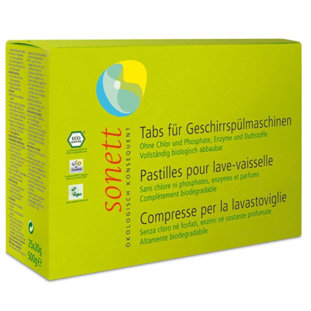 Таблетки для посудомийних машин Sonett Органічні 25 шт. (4007547402805)
