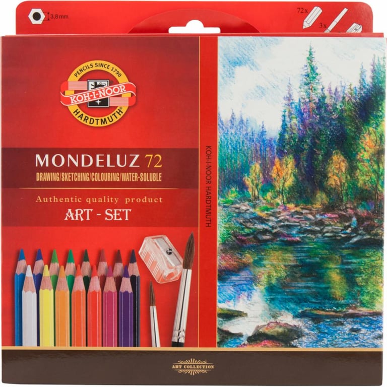 Олівці кольорові Koh-i-Noor Mondeluz акварельні 72 кольорів (3714) - фото 1