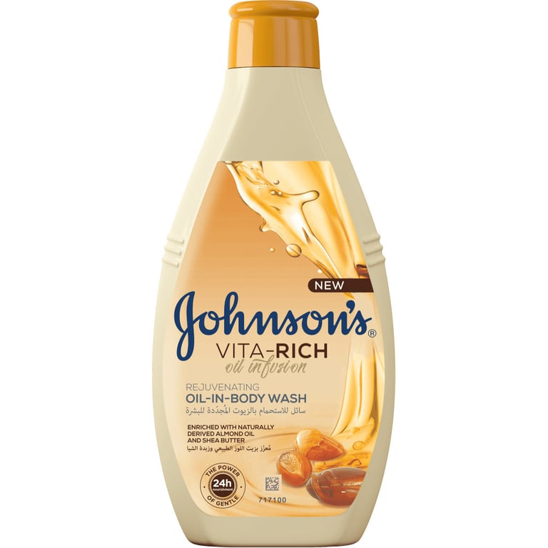 Гель для душу Johnson’s Vita-Rich Поживний з оліями мигдалю і Ши 400 мл (3574661543888)