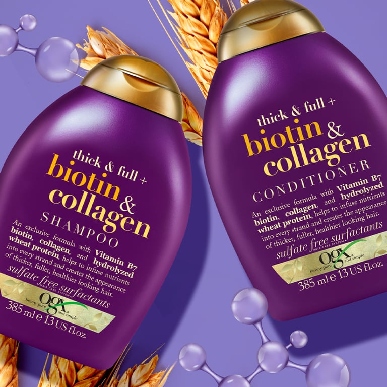 Кондиціонер для волосся OGX Biotin&Collagen для позбавлених об'єму, тонк. волосся 385 мл (0022796976710) - фото 5