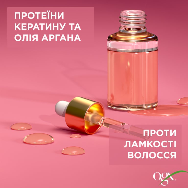 Кондиціонер для волосся OGX Keratin Oil проти ламкості з кератиновою олією 385 мл (0022796977526) - фото 6
