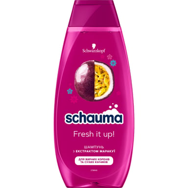 Шампунь Schauma Fresh it Up! з екстрактом маракуї 400 мл (3838824293813) - фото 1