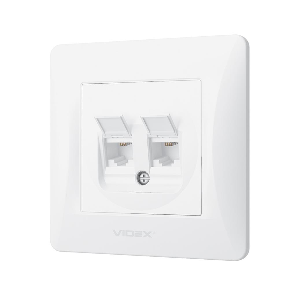 Телефонна розетка Videx BINERA CAT3 + CAT3 подвійна (BINERA CAT3+CAT3 двойная) - фото 2 Телефонна розетка Videx BINERA CAT3 + CAT3 подвійна (BINERA CAT3+CAT3 двойная) - фото 2