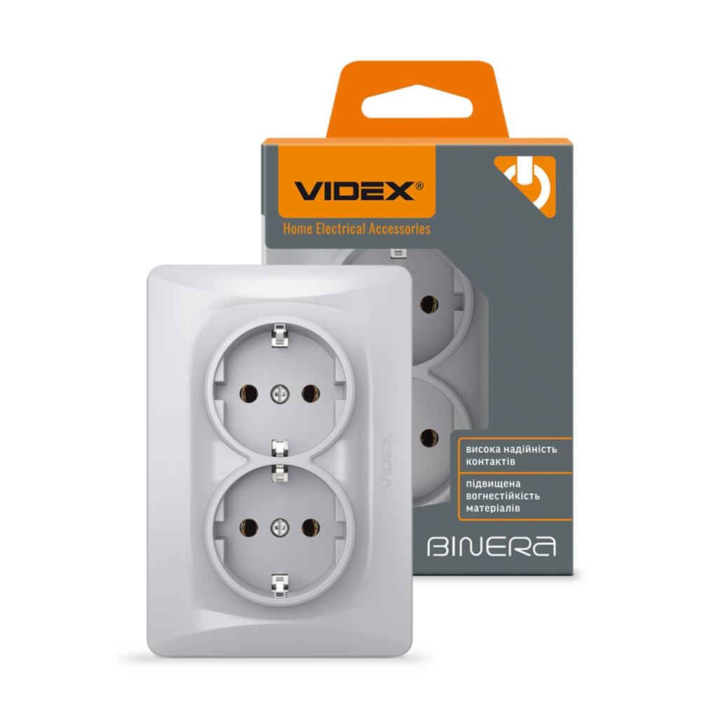 Розетка Videx BINERA 2ая с заземлением серебр (VF-BNSK2G-SS) - фото 4 Розетка Videx BINERA 2ая с заземлением серебр (VF-BNSK2G-SS) - фото 4