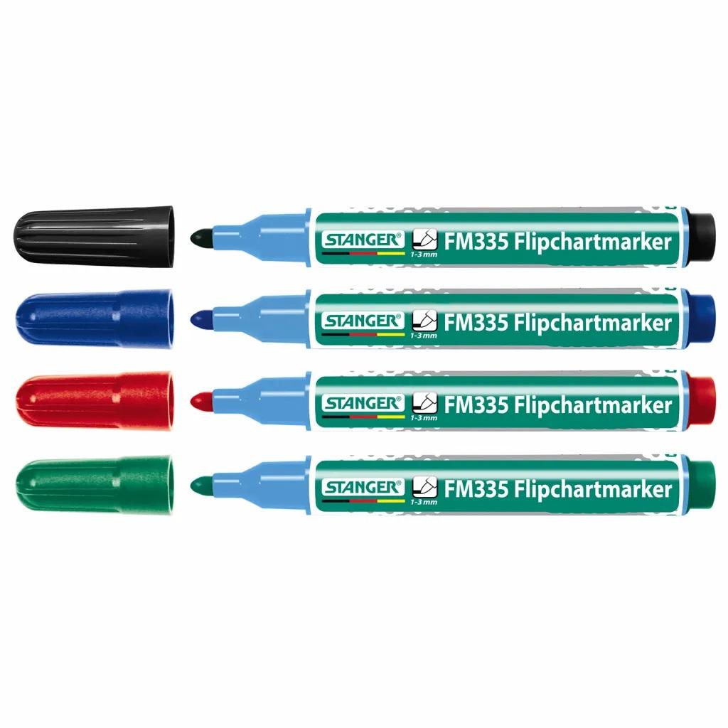 Набір маркерів Stanger набір з 4-х для фліпчартів 1-3 мм (713004) - фото 1 Набір маркерів Stanger набір з 4-х для фліпчартів 1-3 мм (713004) - фото 1