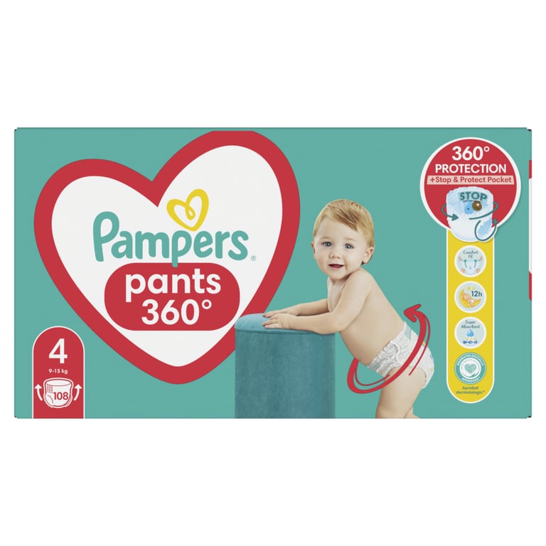 Підгузки Pampers трусики Maxi Pants Розмір 4 (9-15 кг) 108 шт (8006540069448) - фото 2